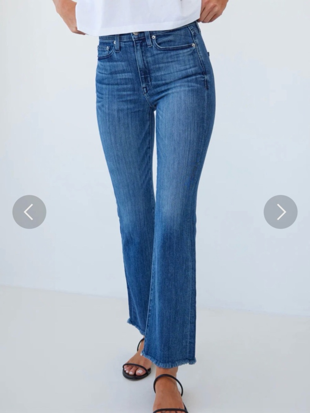 AYR Straight-Leg Jeans in Medium Blue Wash “the pop”